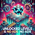Geometry Dash APK 11 DALL·E 2025 01 16 22.08.44 A creative and unique promotional image for a modified version of Geometry Dash APK AN1. The design showcases a futuristic and visually dynamic cube c 1
