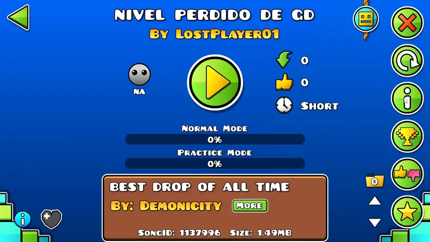 El nivel perdido de Geometry Dash 0 37 screenshot